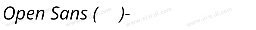 Open Sans (正文)字体转换
